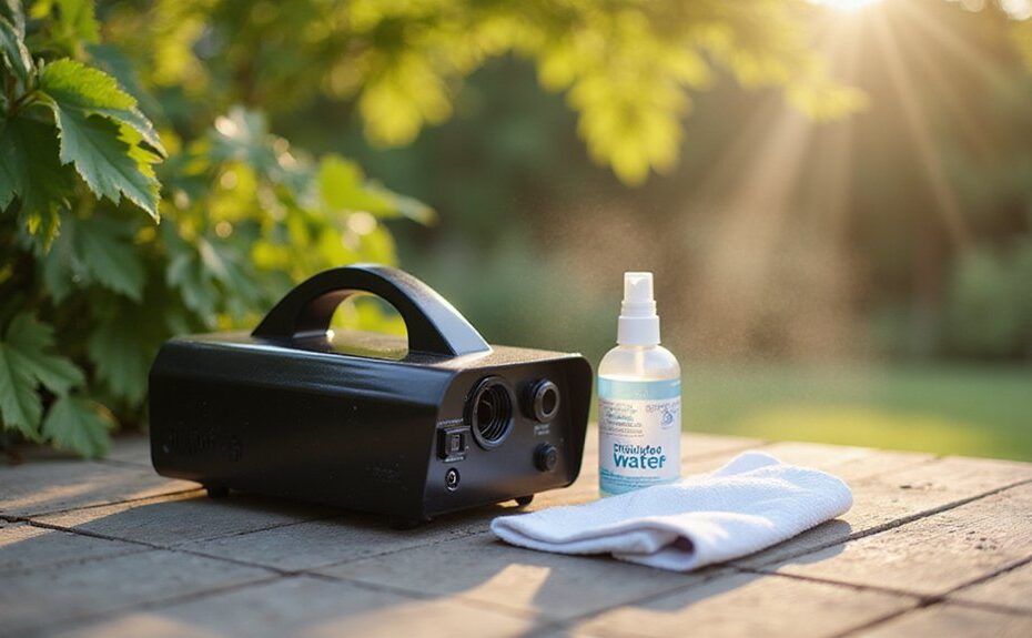 cleaning fog machine tips