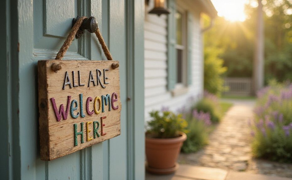 inclusive community welcoming signs