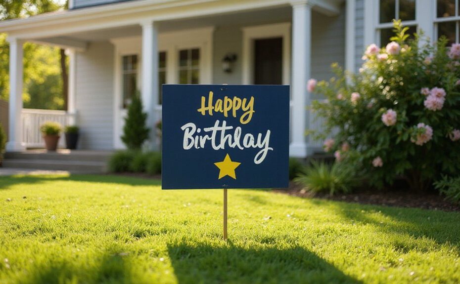 birthday yard sign ideas